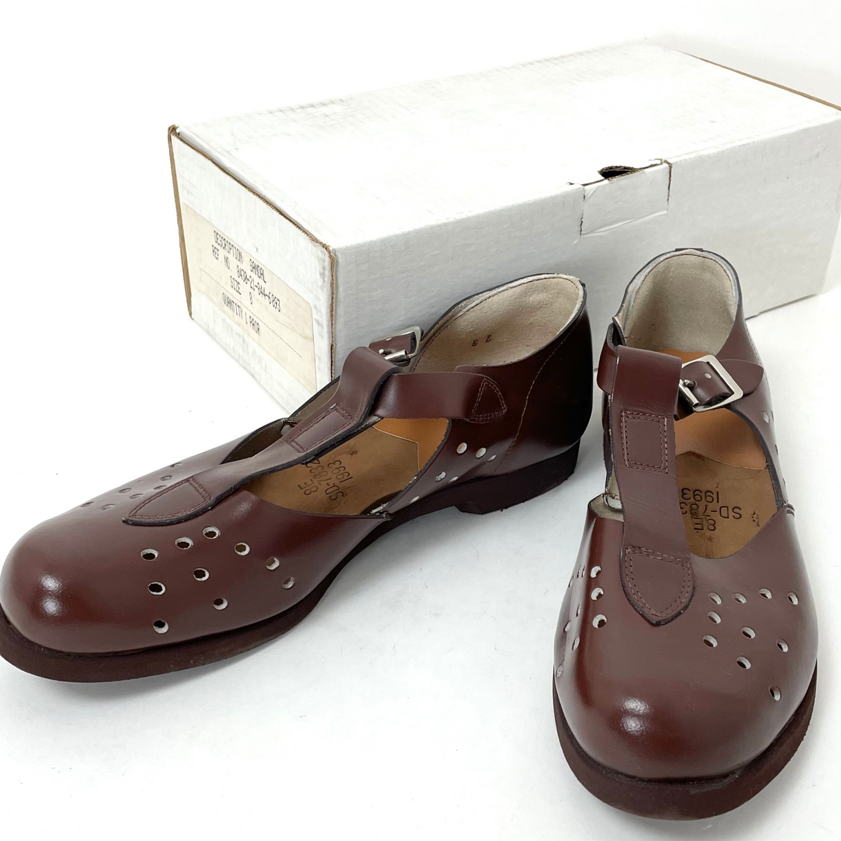 【新品】1990's カナダ軍 ブラウン レザー グルカサンダル 箱付き【FB-BS-ML0001S】