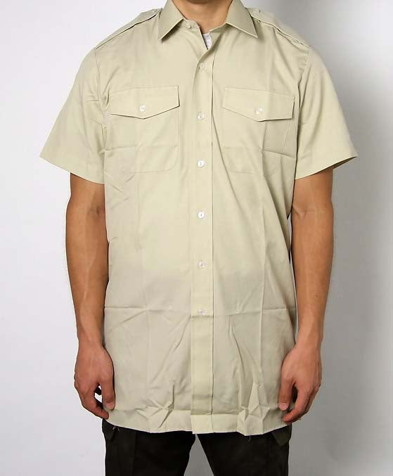 イギリス陸軍 ARMY ベージュ 半袖ドレスシャツ 新品 B15N-