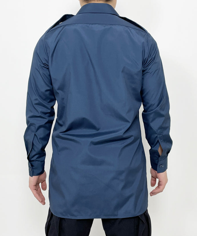 イギリス空軍 RAF ミッドブルー ドレスシャツ USED B16U-