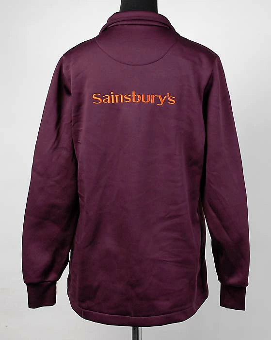【レディース特価】イギリス ワインカラー Sainsbury's レディース スタッフジャケット USED B20WU-LDY