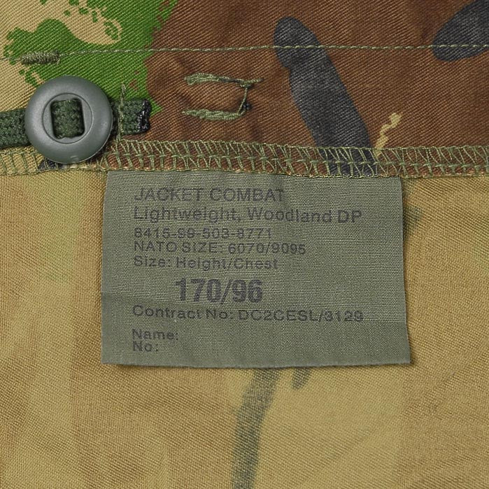 イギリス軍 DPM カモフラージュ ライトウェイト コンバットジャケット BランクUSED B23U2=