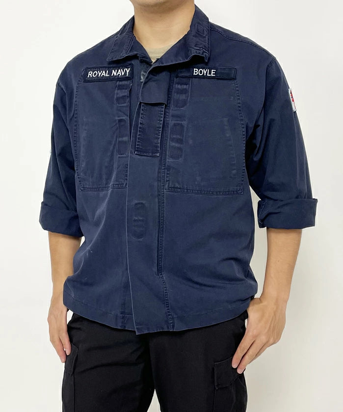 イギリス海軍 ROYAL NAVY コンバットジャケット ワッペン多数付 上質USED B25N3W=