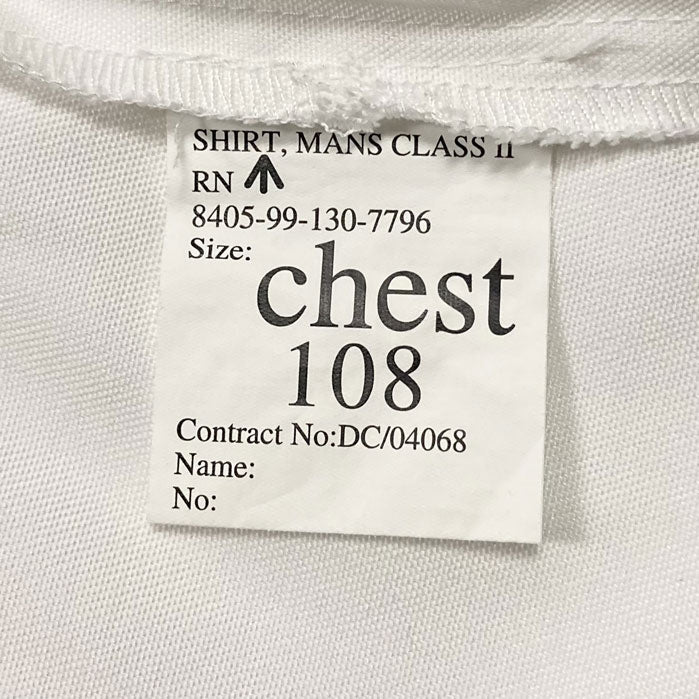 イギリス海軍 ROYAL NAVY ホワイト 半袖シャツ USED B43U-