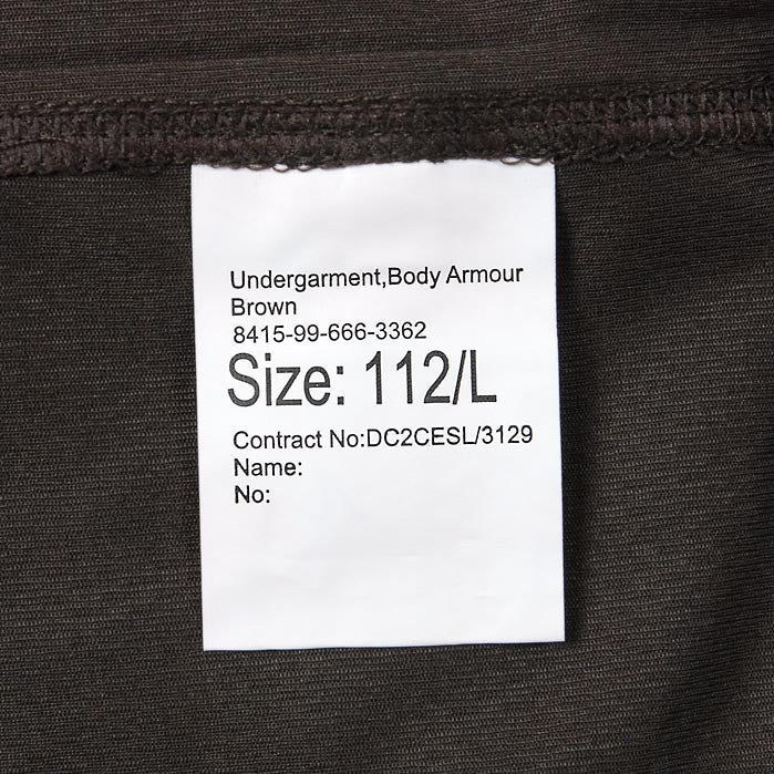 イギリス軍 ブラウン ボディーアーマー ZIPシャツ 新品 B56N-