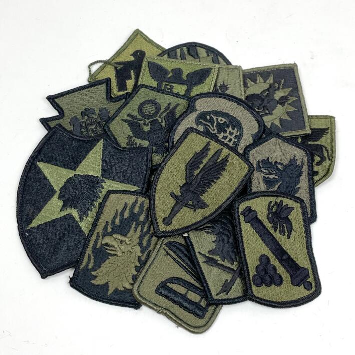 【20枚セット】アメリカ軍 キャラクター アーミーグリーン 部隊章 ミリタリーワッペン 新品 BRANCH-GN-SP20-
