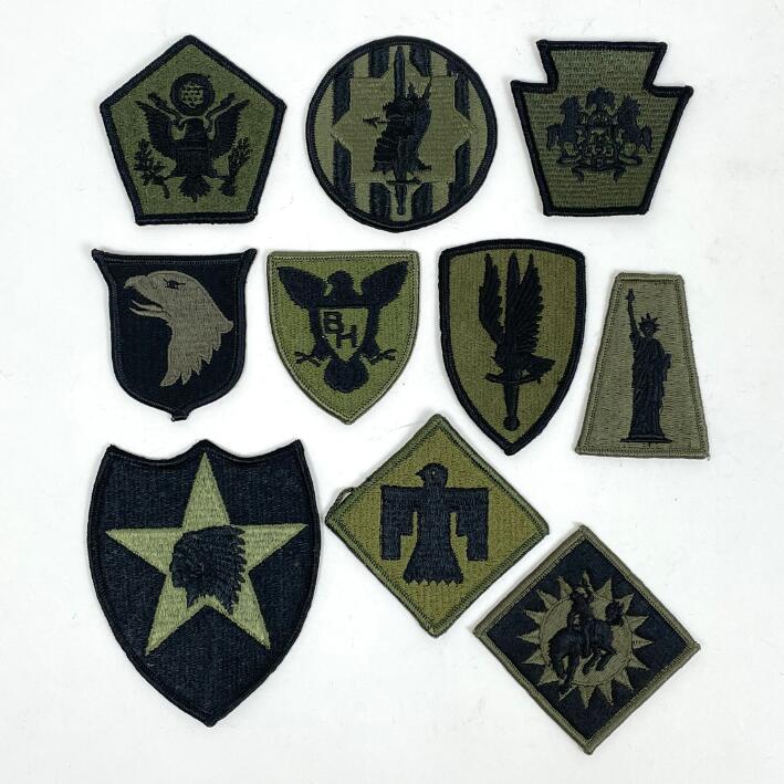 【20枚セット】アメリカ軍 キャラクター アーミーグリーン 部隊章 ミリタリーワッペン 新品 BRANCH-GN-SP20-