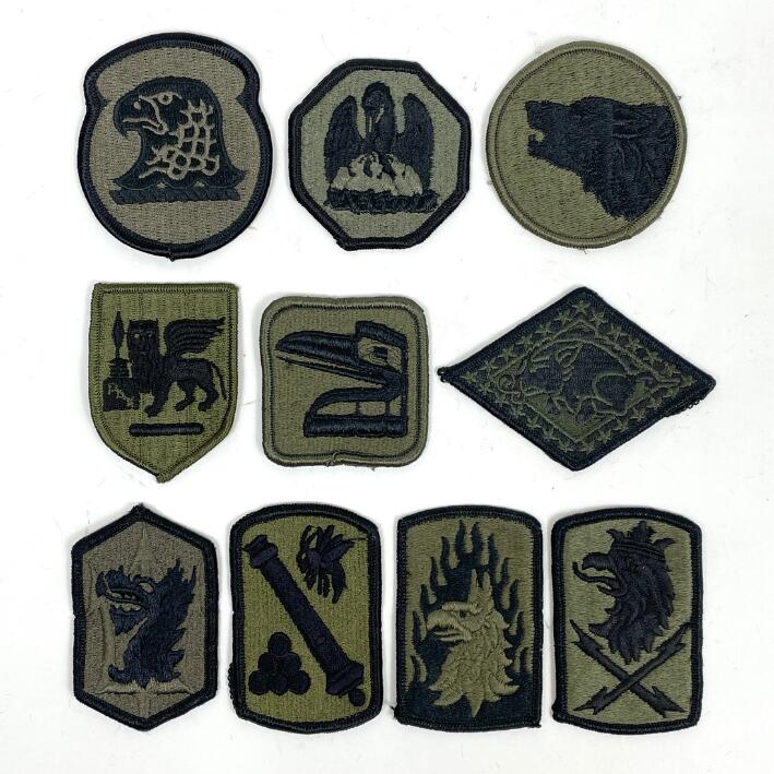 【20枚セット】アメリカ軍 キャラクター アーミーグリーン 部隊章 ミリタリーワッペン 新品 BRANCH-GN-SP20-
