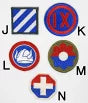 アメリカ軍 ミリタリー カラー部隊章ワッペン 新品 BRANCH-CN4A-