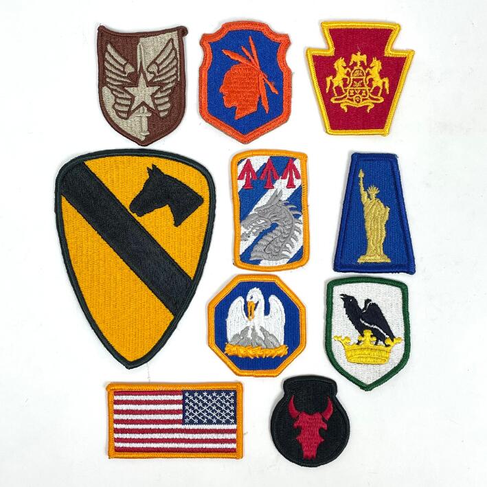【20枚セット】アメリカ軍 キャラクター カラー部隊章 ミリタリーワッペン 新品 BRANCH-CN-SP20-