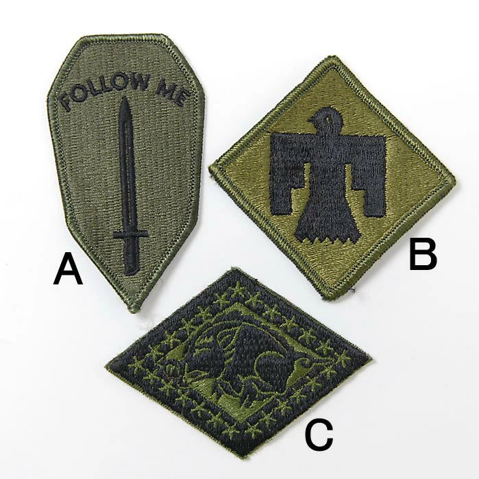アメリカ軍 ミリタリー OD 部隊章ワッペン 新品 BRANCH-GN1A-