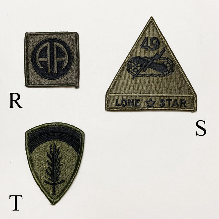 アメリカ軍 ミリタリー OD 部隊章ワッペン 新品 BRANCH-GN1A-