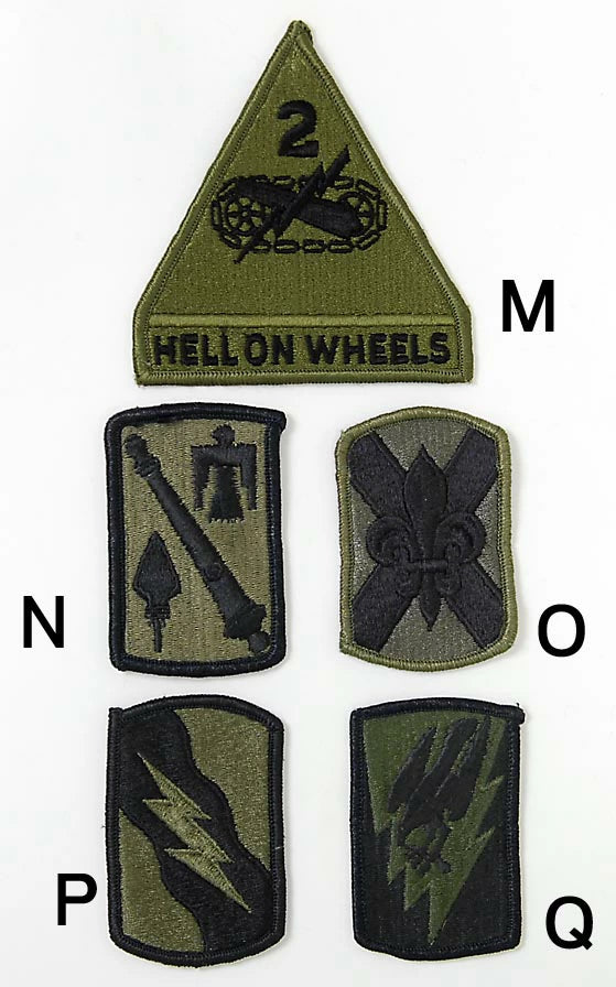 アメリカ軍 ミリタリー OD 部隊章ワッペン 新品 BRANCH-GN1A-