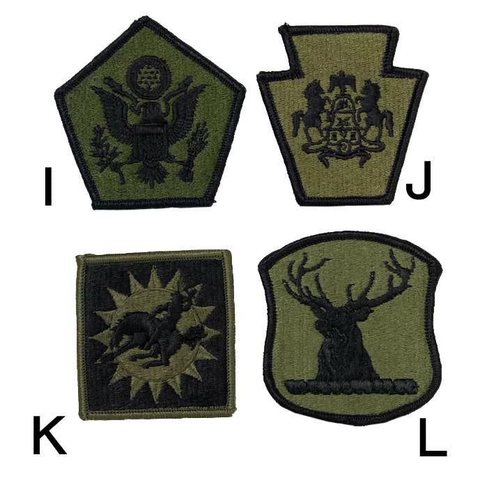 アメリカ軍 ミリタリー OD 部隊章ワッペン 新品 BRANCH-GN1A-