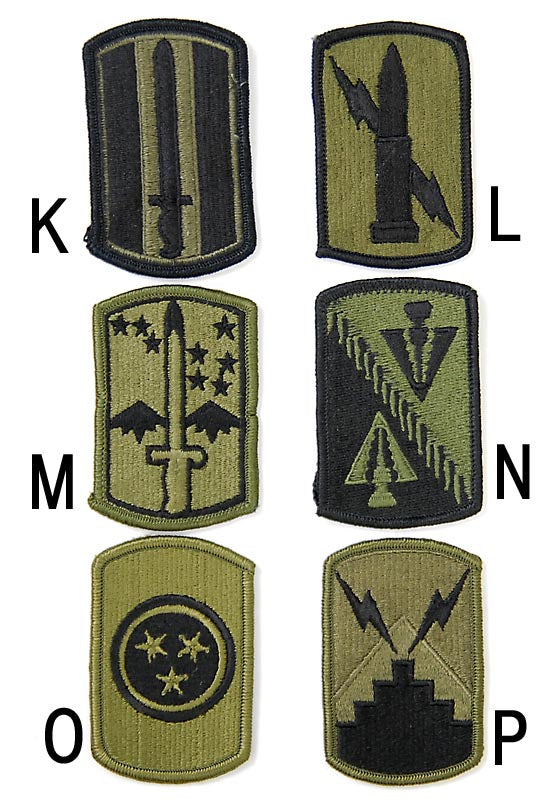 アメリカ軍 ミリタリー OD 部隊章ワッペン 新品 BRANCH-GN2-