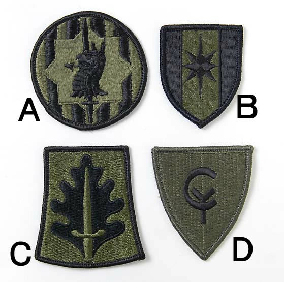 アメリカ軍 ミリタリー OD 部隊章ワッペン 新品 BRANCH-GN4A-
