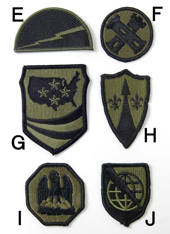 アメリカ軍 ミリタリー OD 部隊章ワッペン 新品 BRANCH-GN4A-