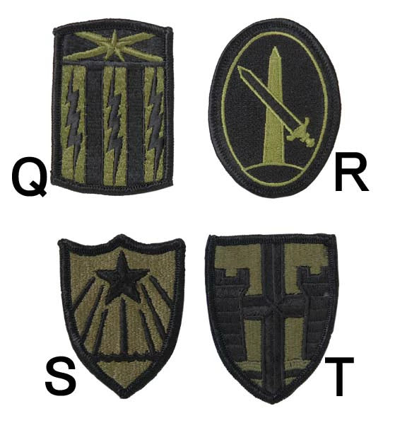 アメリカ軍 ミリタリー OD 部隊章ワッペン 新品 BRANCH-GN4A-