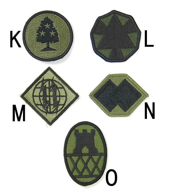アメリカ軍 ミリタリー OD 部隊章ワッペン 新品 BRANCH-GN5-