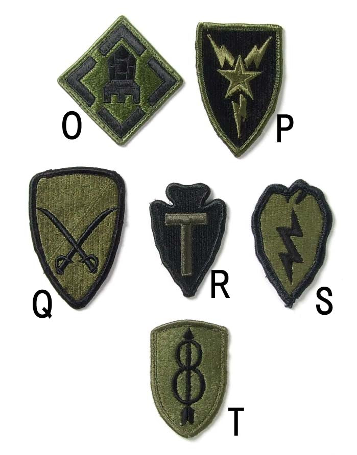 アメリカ軍 ミリタリー OD 部隊章ワッペン USED BRANCH-GU-