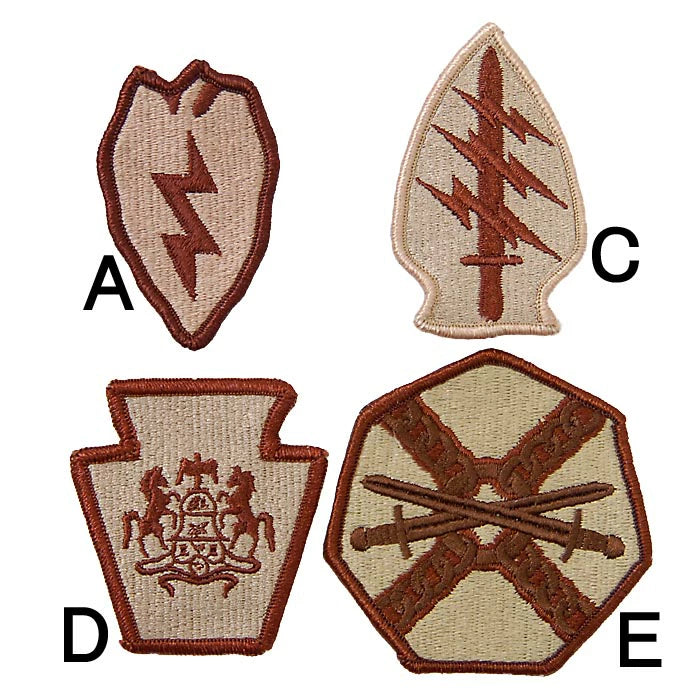 アメリカ軍 ミリタリー サンド 部隊章ワッペン 新品 BRANCH-KHN-