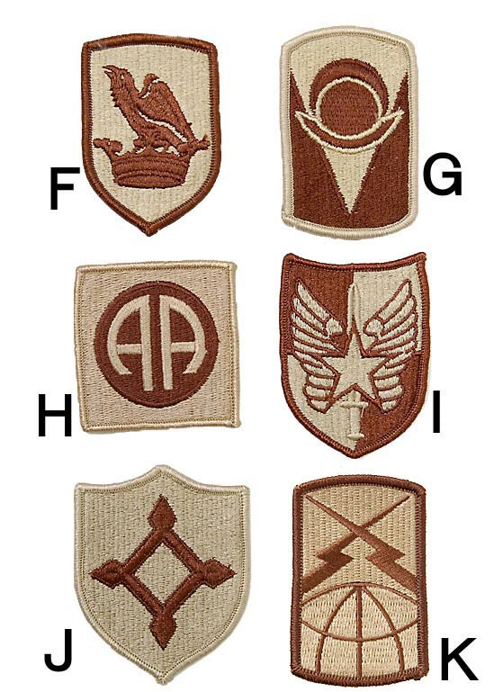 アメリカ軍 ミリタリー サンド 部隊章ワッペン 新品 BRANCH-KHN-