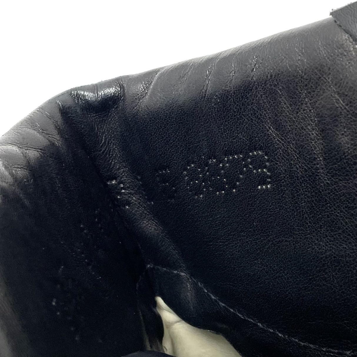ドイツ軍 ブラック マリーン レザーシューズ 上質USED 160N3
