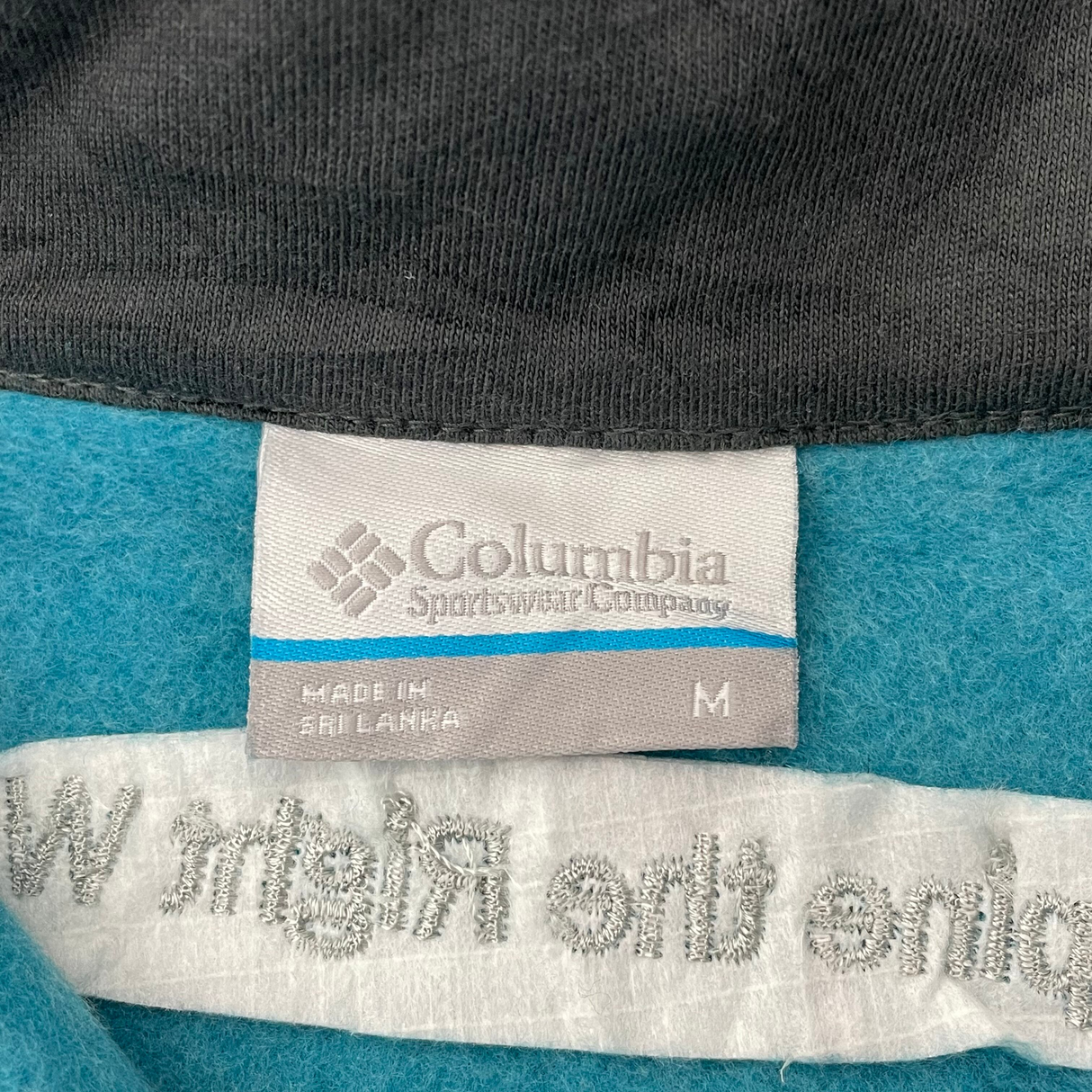【新品】Columbia/コロンビア ターコイズブルー ハーフジップ プルオーバースウェットシャツ Mサイズ【FB-SS-0018S】