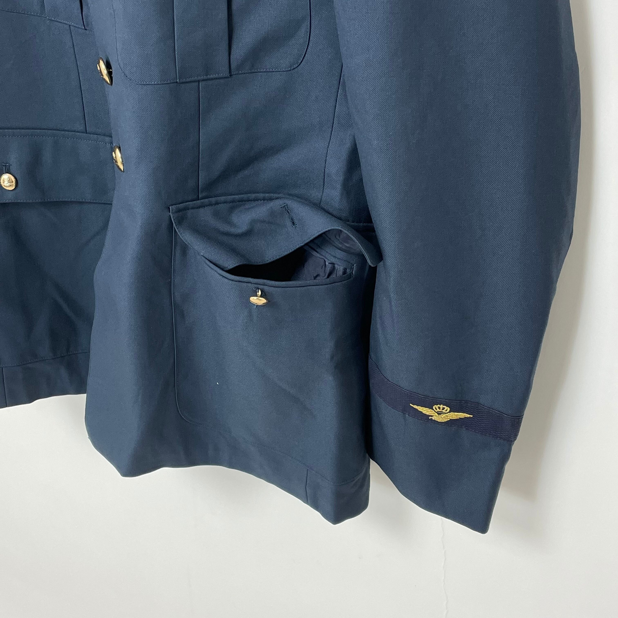 【美品】90年製 オランダ空軍 エアフォースブルー ドレスジャケット サイズ表記51.3/4【FB-JK-ML0056A】