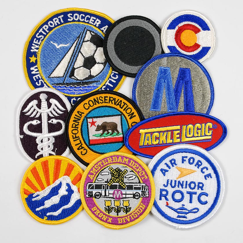 【激安10枚セット】ビンテージ サークル 丸型 アソートワッペン CPMA10-