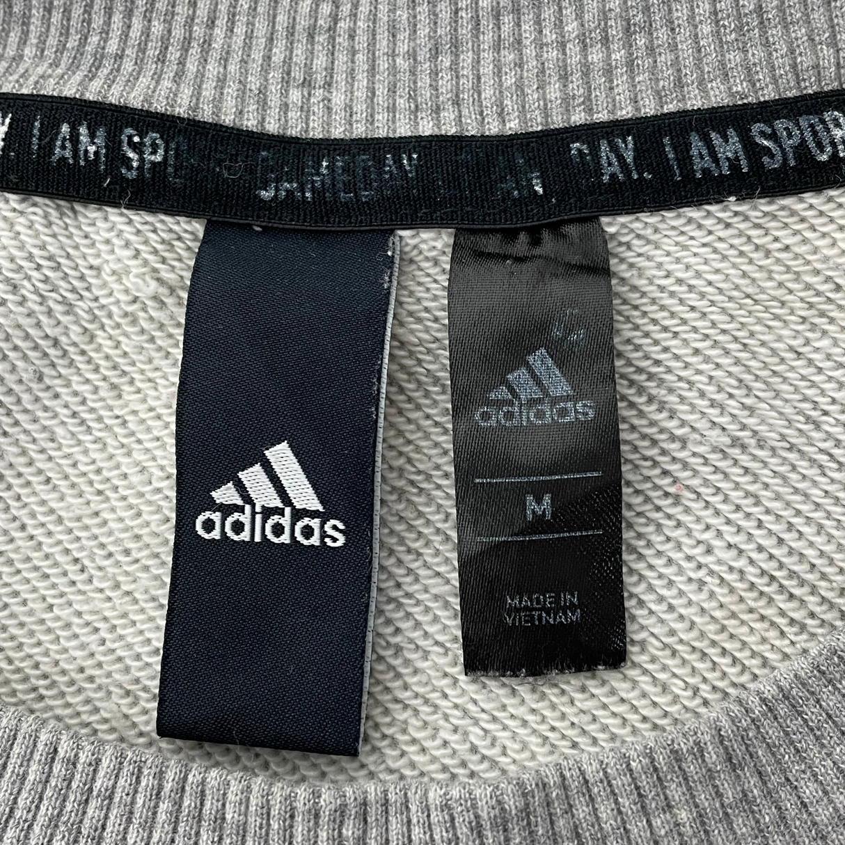 adidas/アディダス グレー ビッグロゴ スウェットシャツ Mサイズ【FB-SS-0019B=】