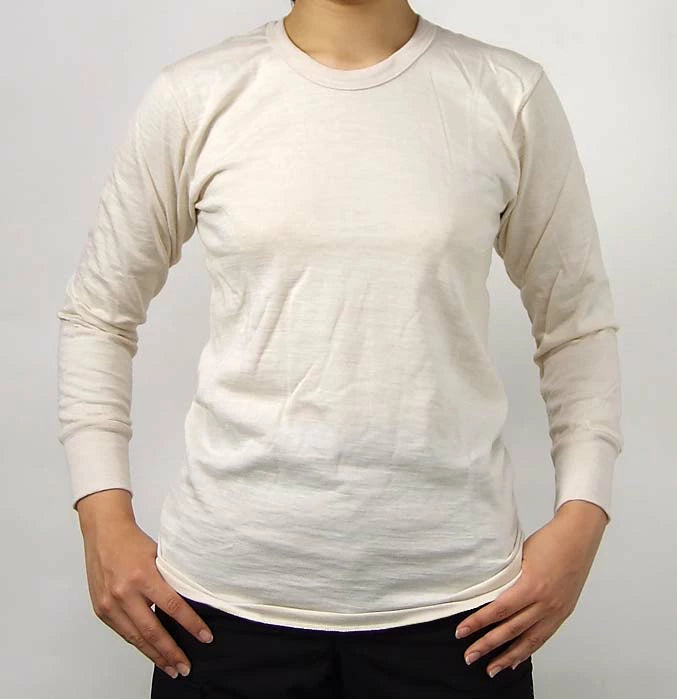 イタリア軍 ナチュラル ウールシャツ 新品 E32N-