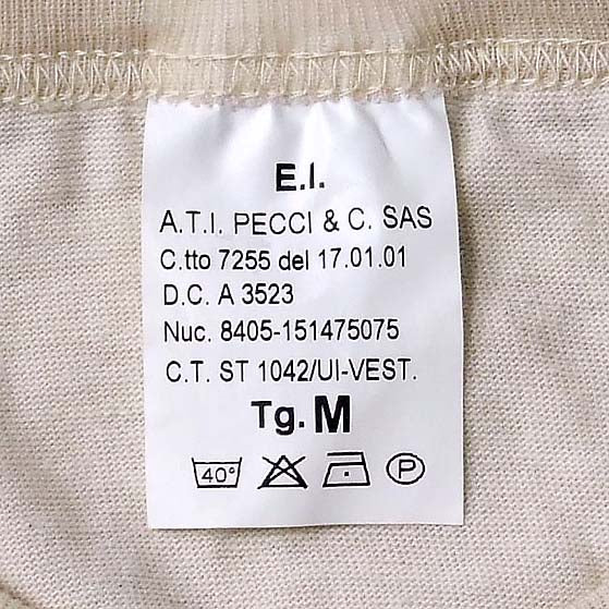 イタリア軍 ナチュラル ウールシャツ 新品 E32N-