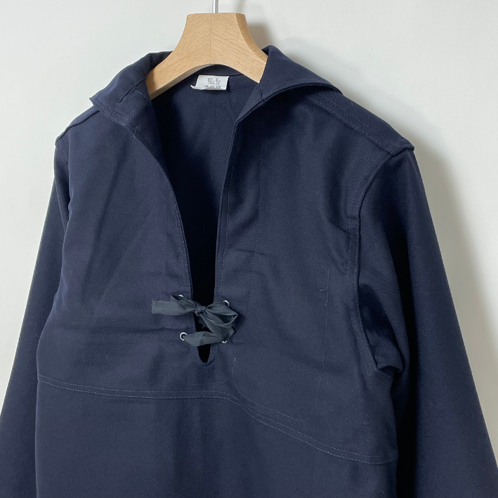イタリア海軍 NAVY ダークネイビー セーラーシャツ 新品 E46N=