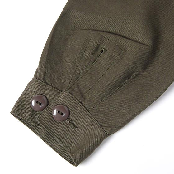 オーストリア軍 ブラウン 厚手ファティーグシャツ USED E74U=