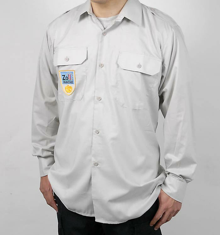 オーストリア軍 グレー 長袖ドレスシャツ 新品 E81N-