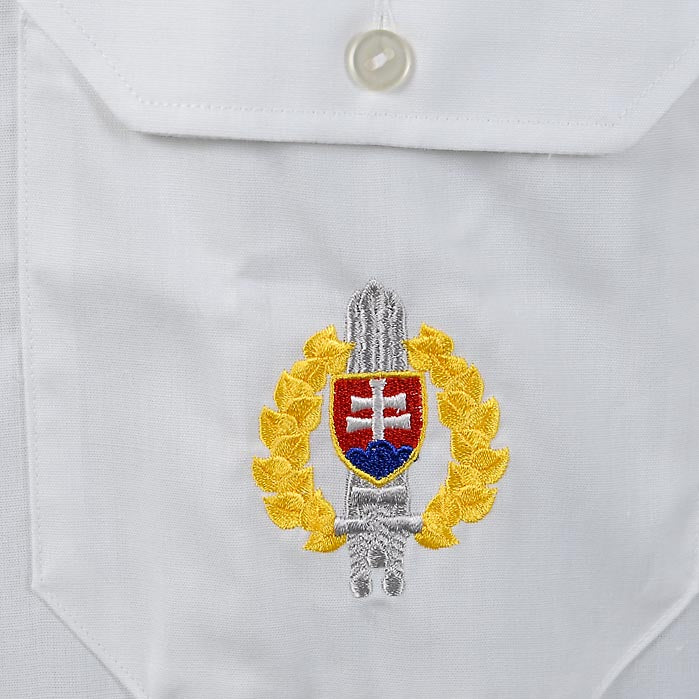 チェコ軍 ホワイト ワークシャツ 刺繍入 新品 E99NS=