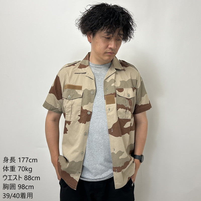 フランス軍 デザートカモ 半袖チャドシャツ USED F14DU-