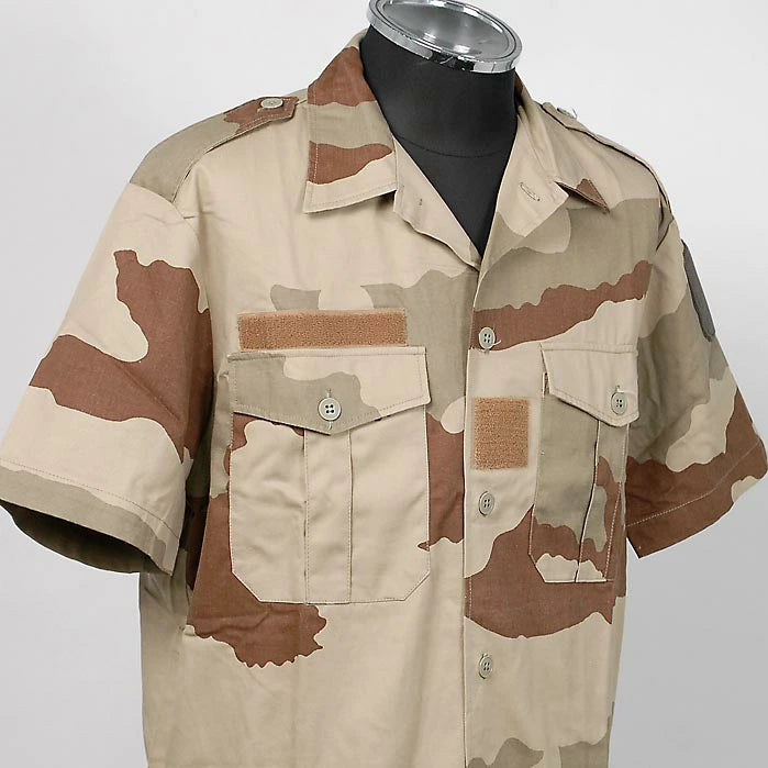フランス軍 デザートカモ 半袖チャドシャツ USED F14DU-