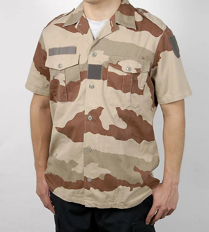 フランス軍 デザートカモ 半袖チャドシャツ USED F14DU-