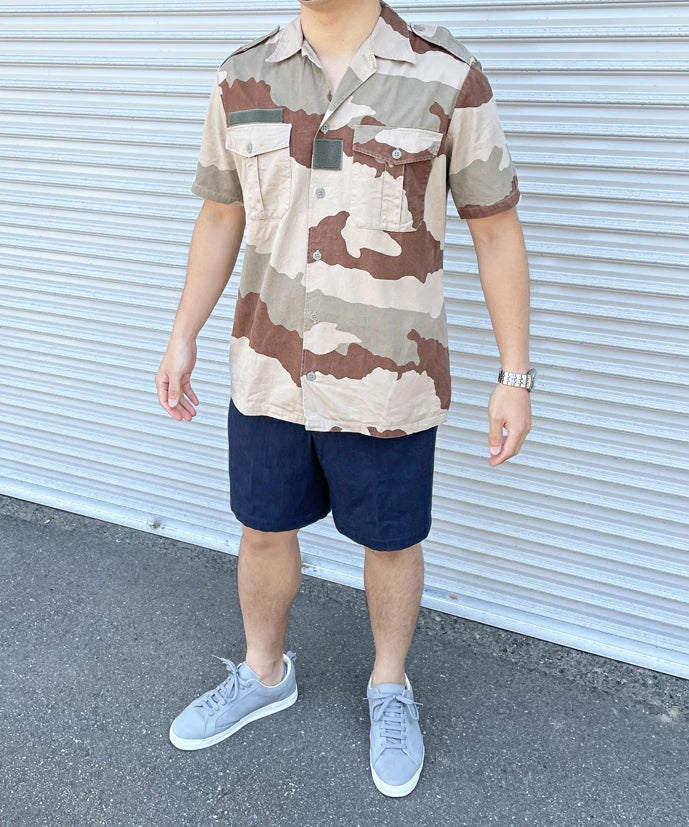 フランス軍 デザートカモ 半袖チャドシャツ USED F14DU-