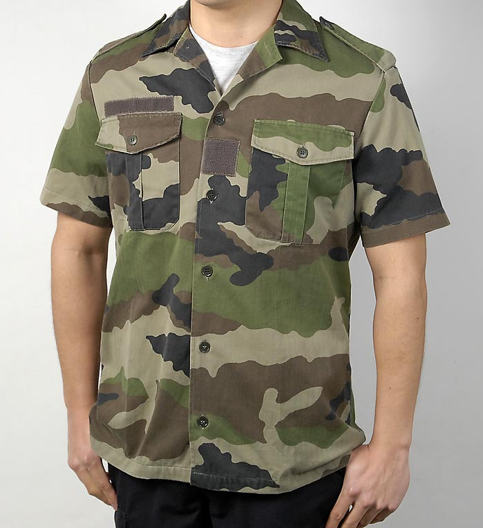 フランス軍 CCE カモフラージュ HBT 半袖チャドシャツ 新品 F14N-