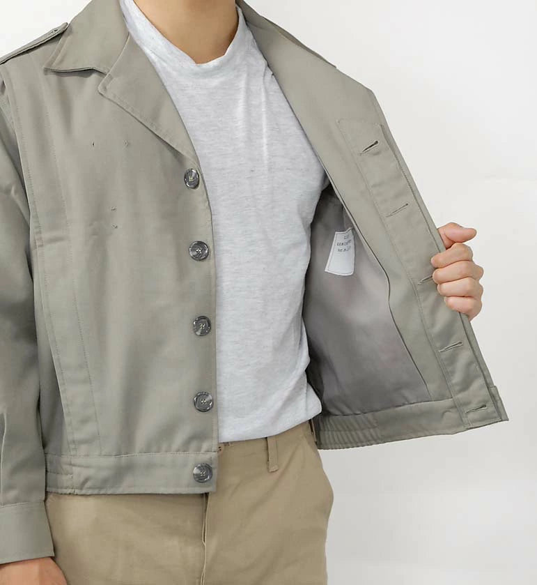 【スモール特価】フランス空軍 ベージュグレー ショートウィンドジャケット 新品 F48N-SB=