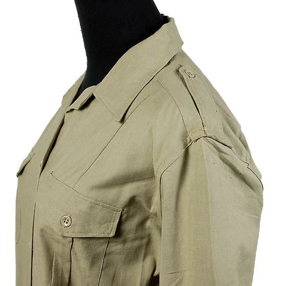【レディース特価】フランス軍 ベージュ ビンテージ レディース M-47 チノシャツ 新品 F49LN-