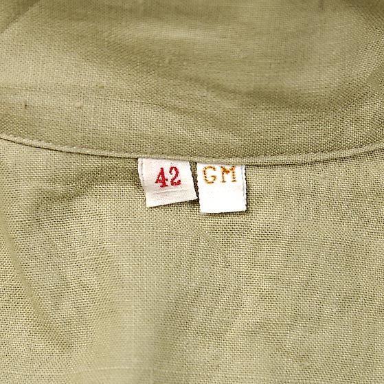 【レディース特価】フランス軍 ベージュ ビンテージ レディース M-47 チノシャツ 新品 F49LN-