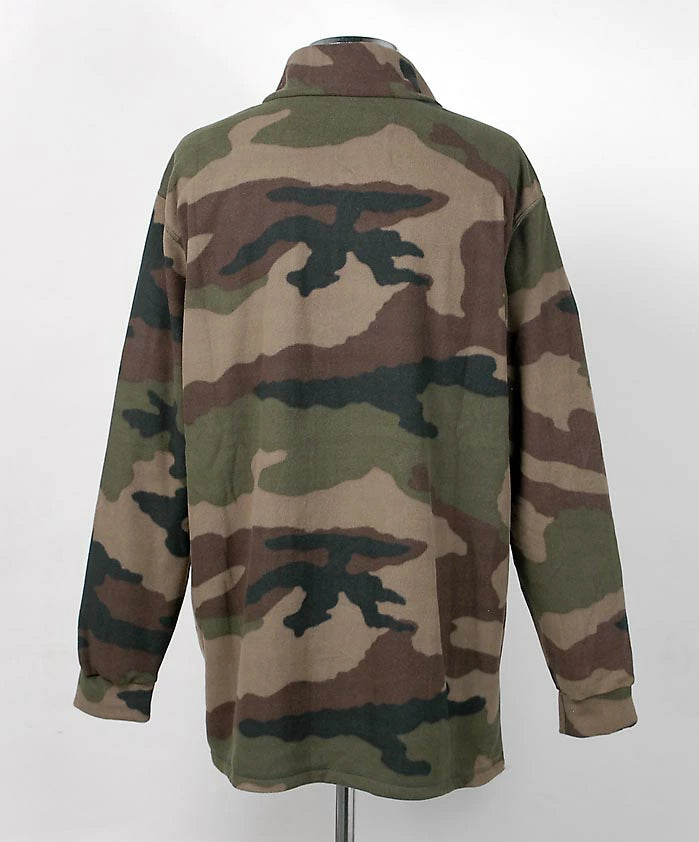 ビッグ特価、フランス軍 CCE カモフラージュ ハーフジップ フリースシャツ 新品 F56N-SB=