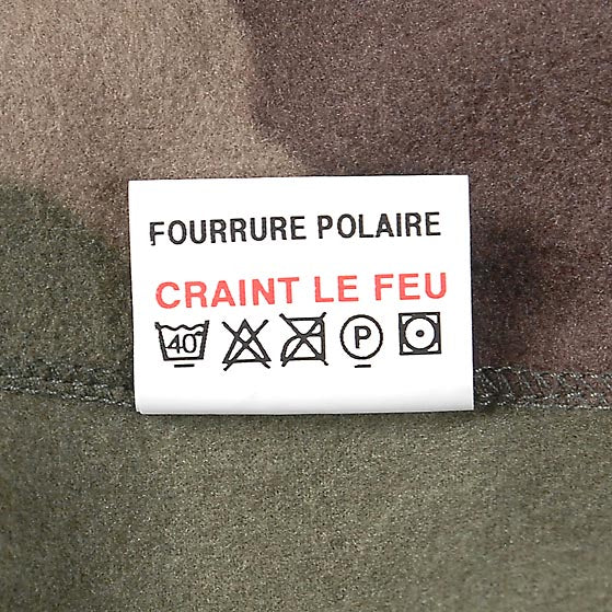 ビッグ特価、フランス軍 CCE カモフラージュ ハーフジップ フリースシャツ 新品 F56N-SB=