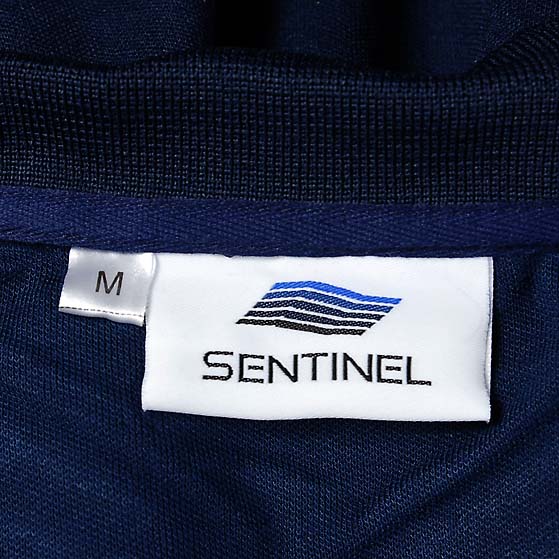 フランス警備隊 ASVP ネイビー レッドストライプ ハーフジップ ポロシャツ 新品 F97N-