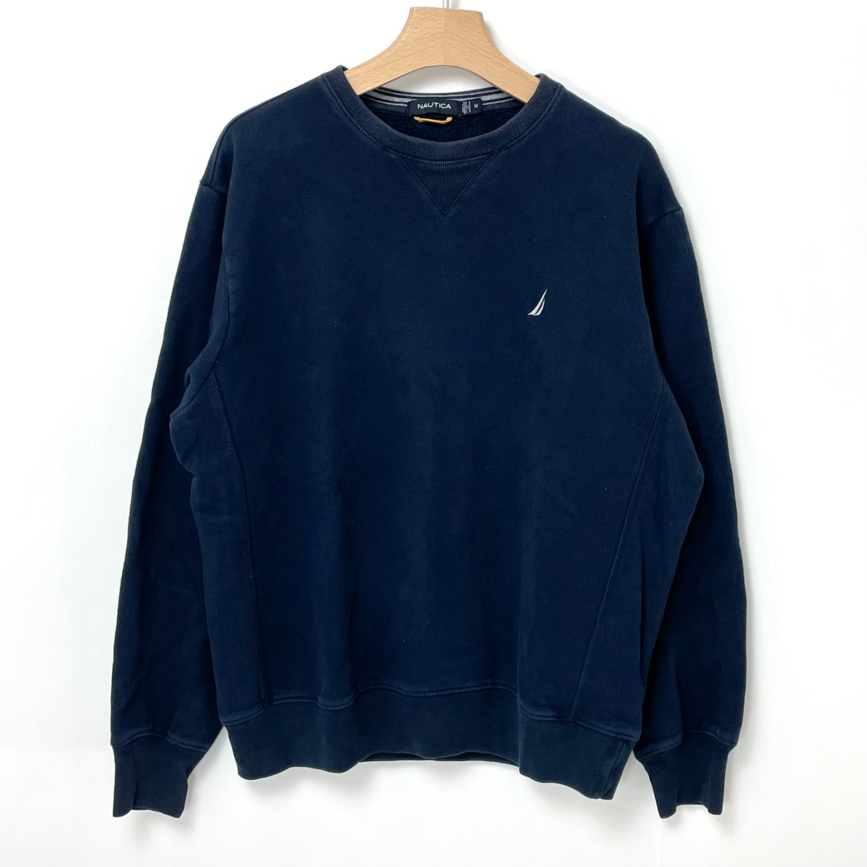 NAUTICA/ノーティカ ネイビー ワンポイント スウェットシャツ Mサイズ【FB-SS-0016B=】