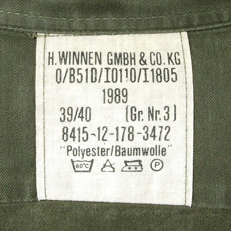 ドイツ軍 OD フィールドシャツ USED G12U-