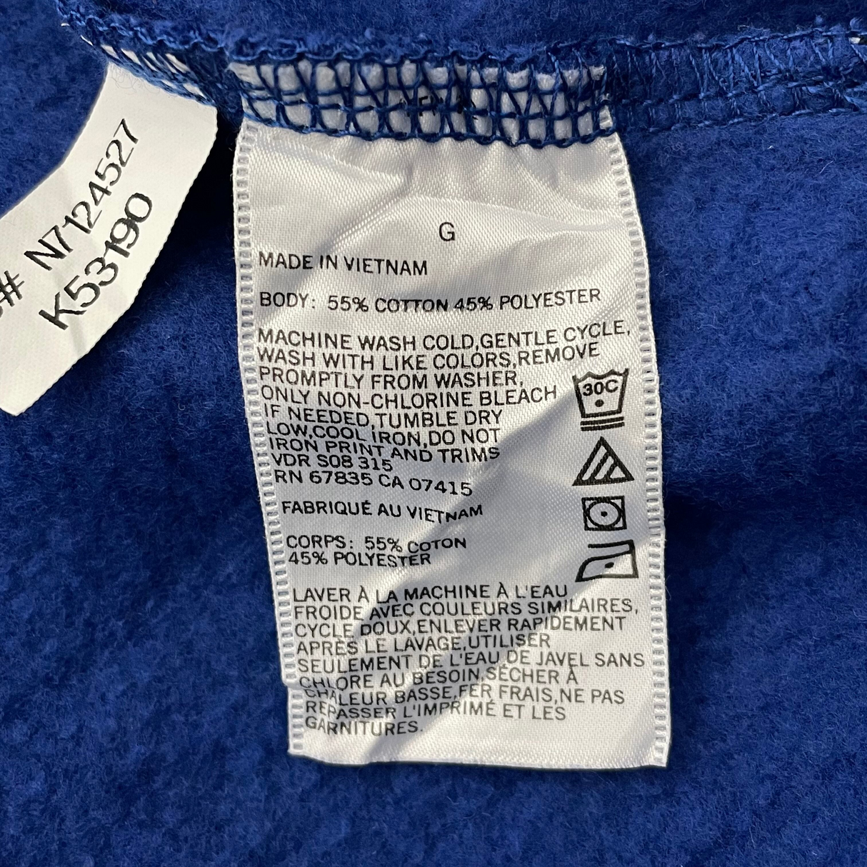 NAUTICA/ノーティカ ブルー ハーフジップ プルオーバースウェットシャツ Lサイズ【FB-SS-0011B】